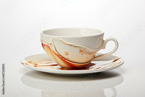 Tea cup on a white background. Generative AI