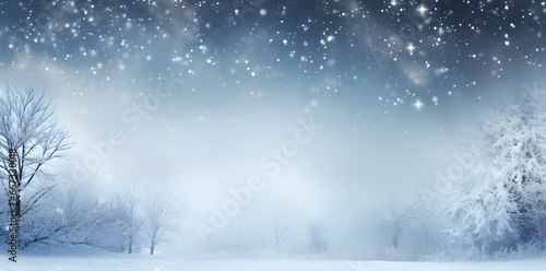winter background, winter holidays concept, Empty panoramic winter, Christmas background, winter space, Snow Christmas, falling snow
