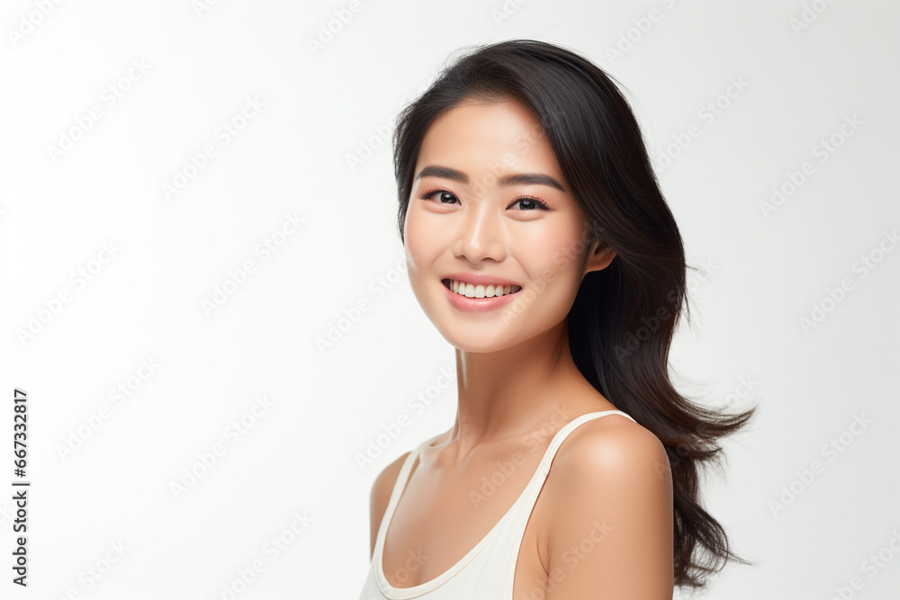 Beautiful face of young woman and skin care with healthy facial skin natural makeup. Beautiful face of young woman and skin care with healthy facial skin natural makeup.