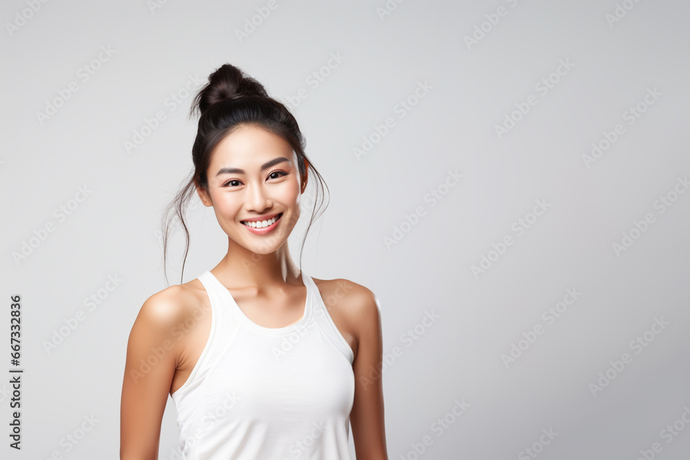 Beautiful face of young woman and skin care with healthy facial skin natural makeup. Beautiful face of young woman and skin care with healthy facial skin natural makeup.