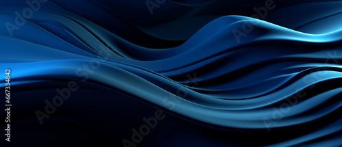 Abstract blue 3D waves