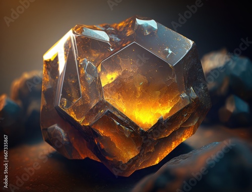 Amber crystal background stone Close up Multicolored gemstone