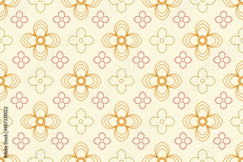 ethnic pattern design, repeat and seamless, geometric and floral element for textile.