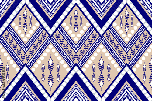 ethnic pattern design, repeat and seamless, geometric and floral element for textile.