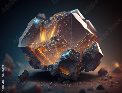 Topaz crystal background stone Close up Multicolored gemstone