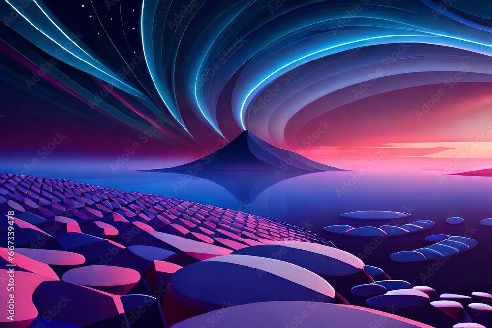 abstract night wallpaper the midnight moon wallpaper, in the style of