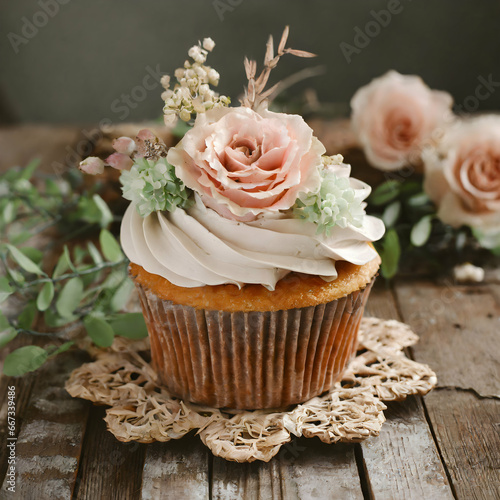 cupcake, Hochzeit, rosa, boho, bohemian, neu, cloeup,  photo