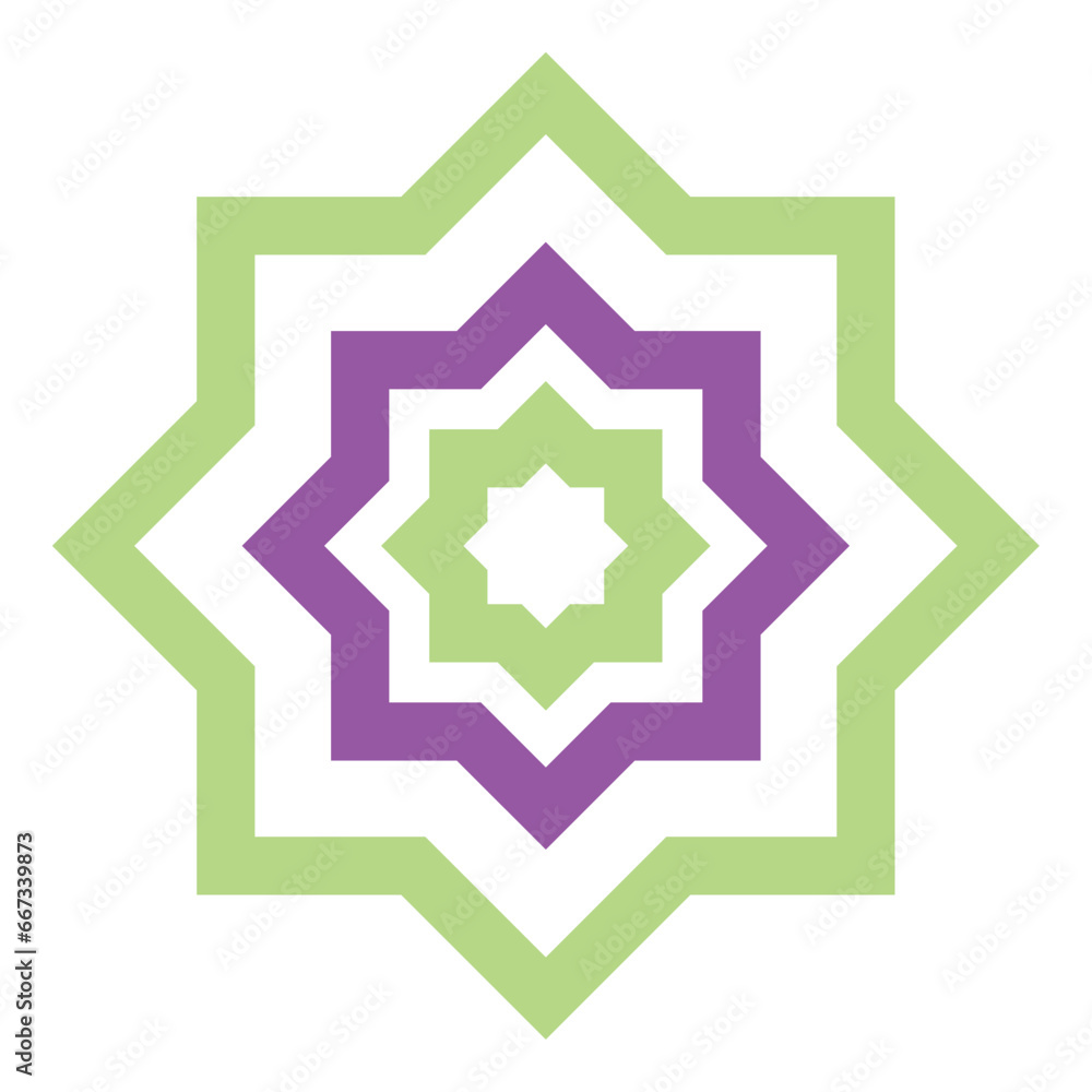 islamic star colored illustration islamic star colored illustration