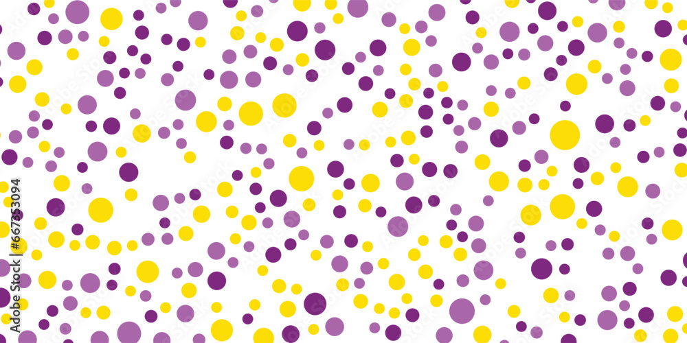 Seamless polka dot pattern with circles of fresh colors on a white background. vector illustration