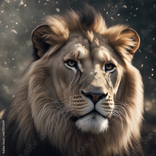 lion wallpaper, realism, mist, realistic, wimmelbilder, ivory, dynamic pose