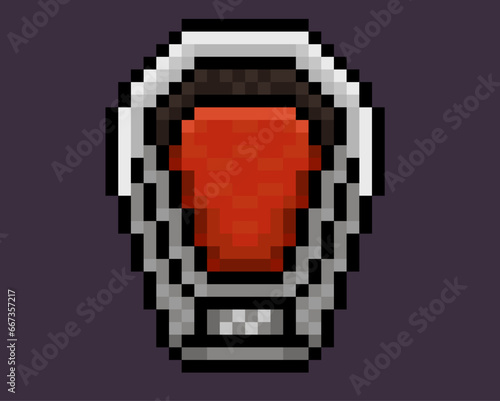 Halloween coffin,Pixel art,Pixel art halloween,Gloomy coffin,Vector,8-bit.