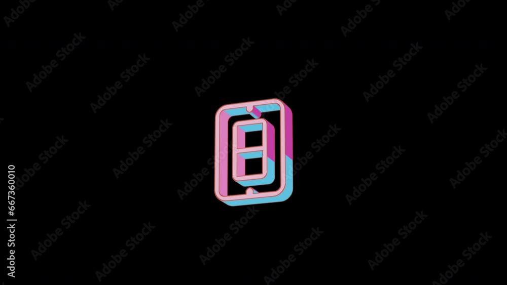 Bright light switch icon is jumping merrily. Retro style. Alpha channel black. Looped from frame 120 to 240, Alpha BW at the end Bright light switch icon is jumping merrily. Retro style. Alpha channel black. Looped from frame 120 to 240, Alpha BW at the end