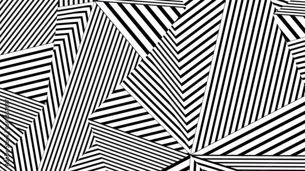 Abstract background with black and white stripes.Seamless loop video.Monochrome pattern. Abstract background with black and white stripes.Seamless loop video.Monochrome pattern.
