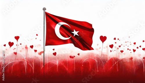 Turkish flag, celebration, turkish culture. photo