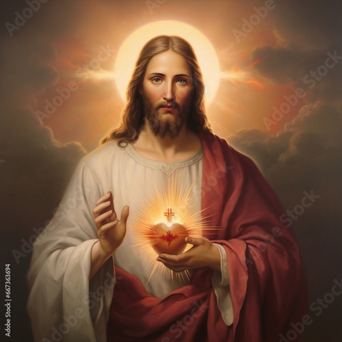 Image of Jesus of Nazareth, Christ or Jesus Christ, son of God, He is the central figure of Christianity and one of the most influential in history