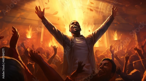 Illustration of Worship and Praising God