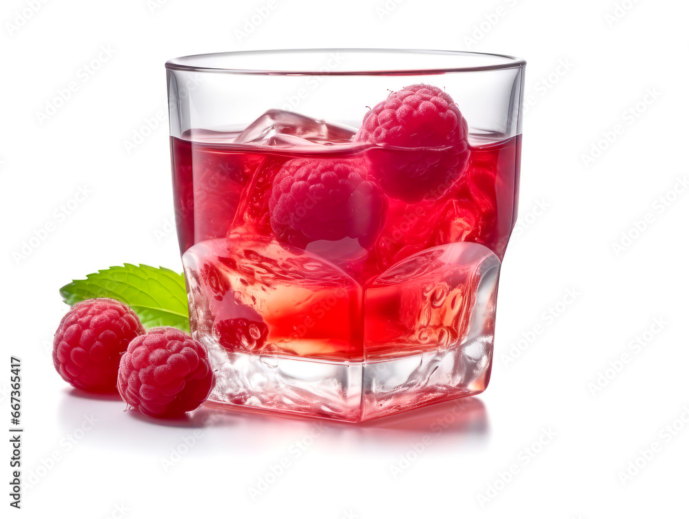 Glass of raspberry juice isolated on white background. Glass of raspberry juice isolated on white background.