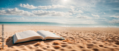 Livro na Areia da Praia: Reescrevendo Histórias photo