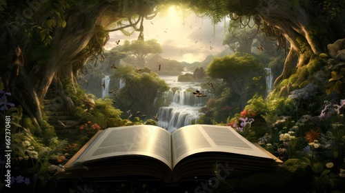 Canvas Print illustration of Bible Book of Genesis