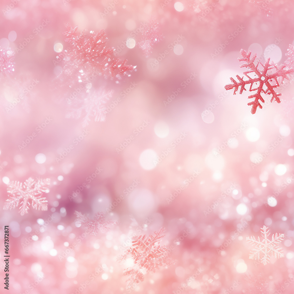 snowflakes, bokeh, pattern, pink background, repeatable seamless pattern snowflakes, bokeh, pattern, pink background, repeatable seamless pattern