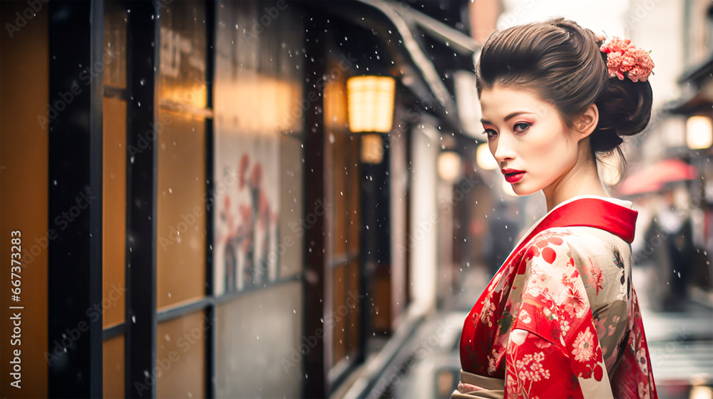 芸者のイメージ - image of Geisha - No1-3 Generative AI 芸者のイメージ - image of Geisha - No1-3 Generative AI