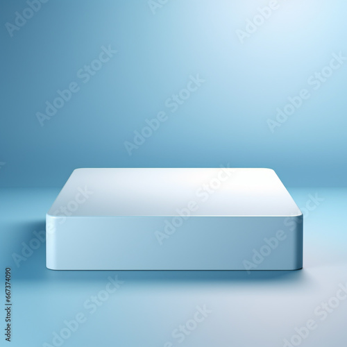 Wallpaper Mural  White Circle on Blue Background for Product Display Torontodigital.ca