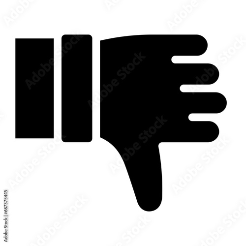 Dislike black solid glyph icon
