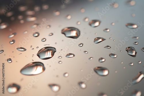 water droplets on a light-colored background. Generative AI