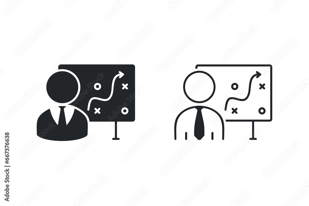 People explain tactics. Illustration vector People explain tactics. Illustration vector