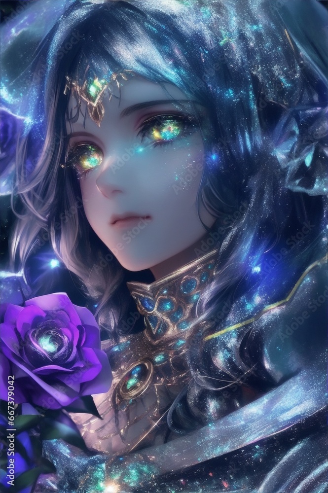 a very beautiful goddess of the galaxy