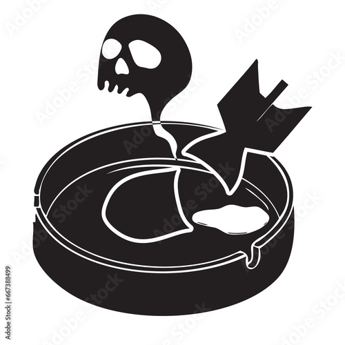 Bomb thrown into an ashtray