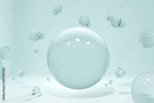 soap bubbles isolated on white