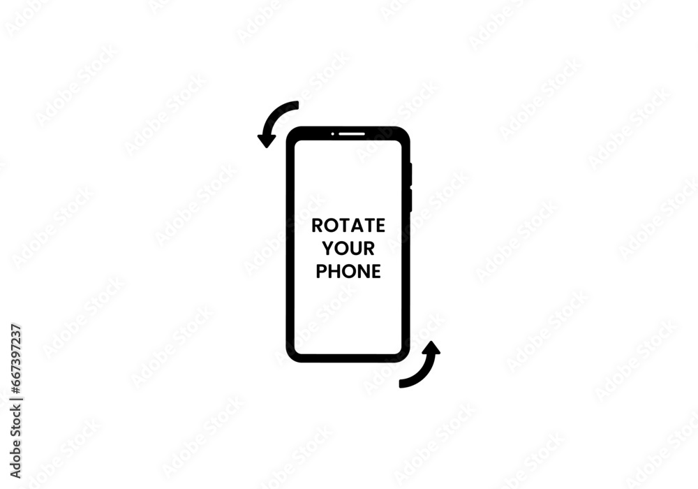 rotate your phone icon. rotate your smart phone orientation vector icon symbol Stock Vector