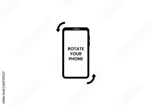 rotate your phone icon. rotate your smart phone orientation vector icon symbol