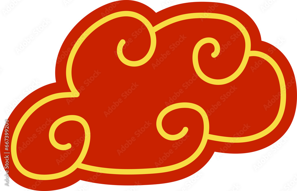 chinese red cloud oriental style element design chinese red cloud oriental style element design