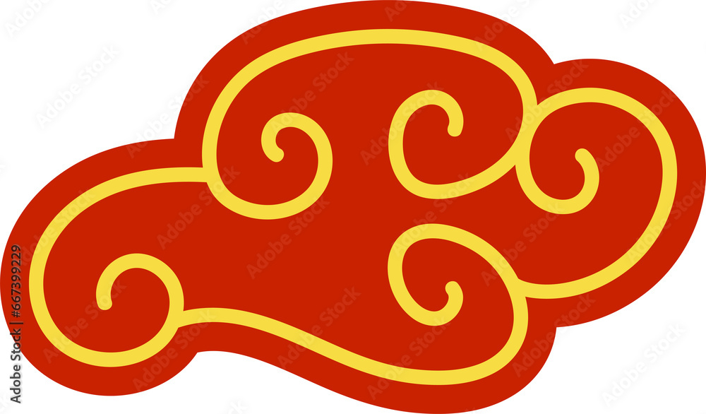 chinese red cloud oriental style element design chinese red cloud oriental style element design