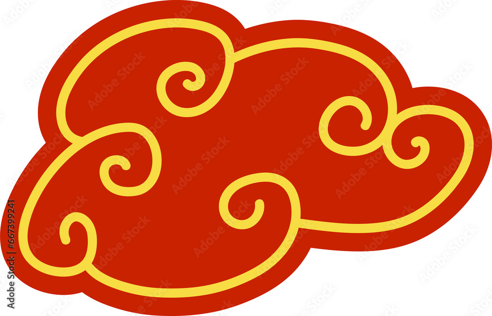 chinese red cloud oriental style element design chinese red cloud oriental style element design