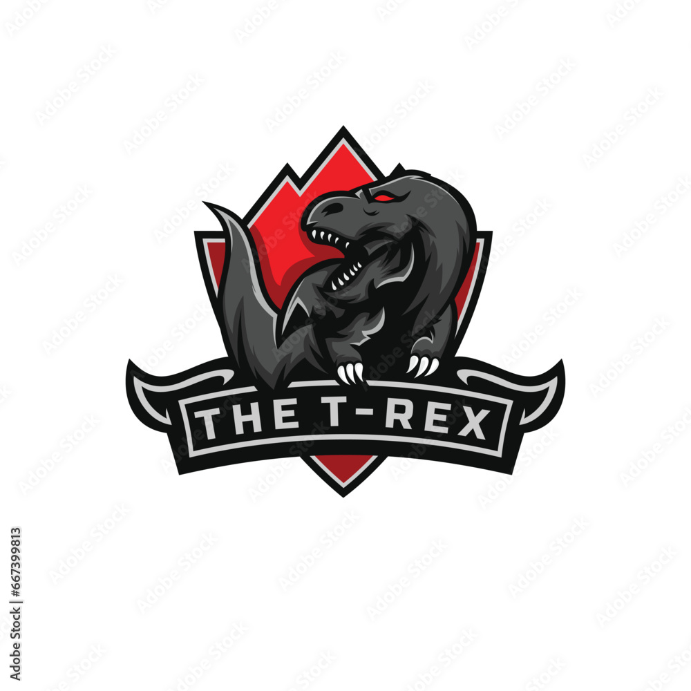 Illustration T- Rex Mascot Logo