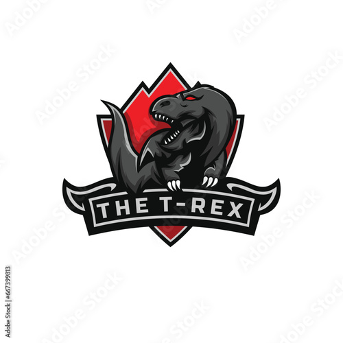 Illustration T- Rex Mascot Logo