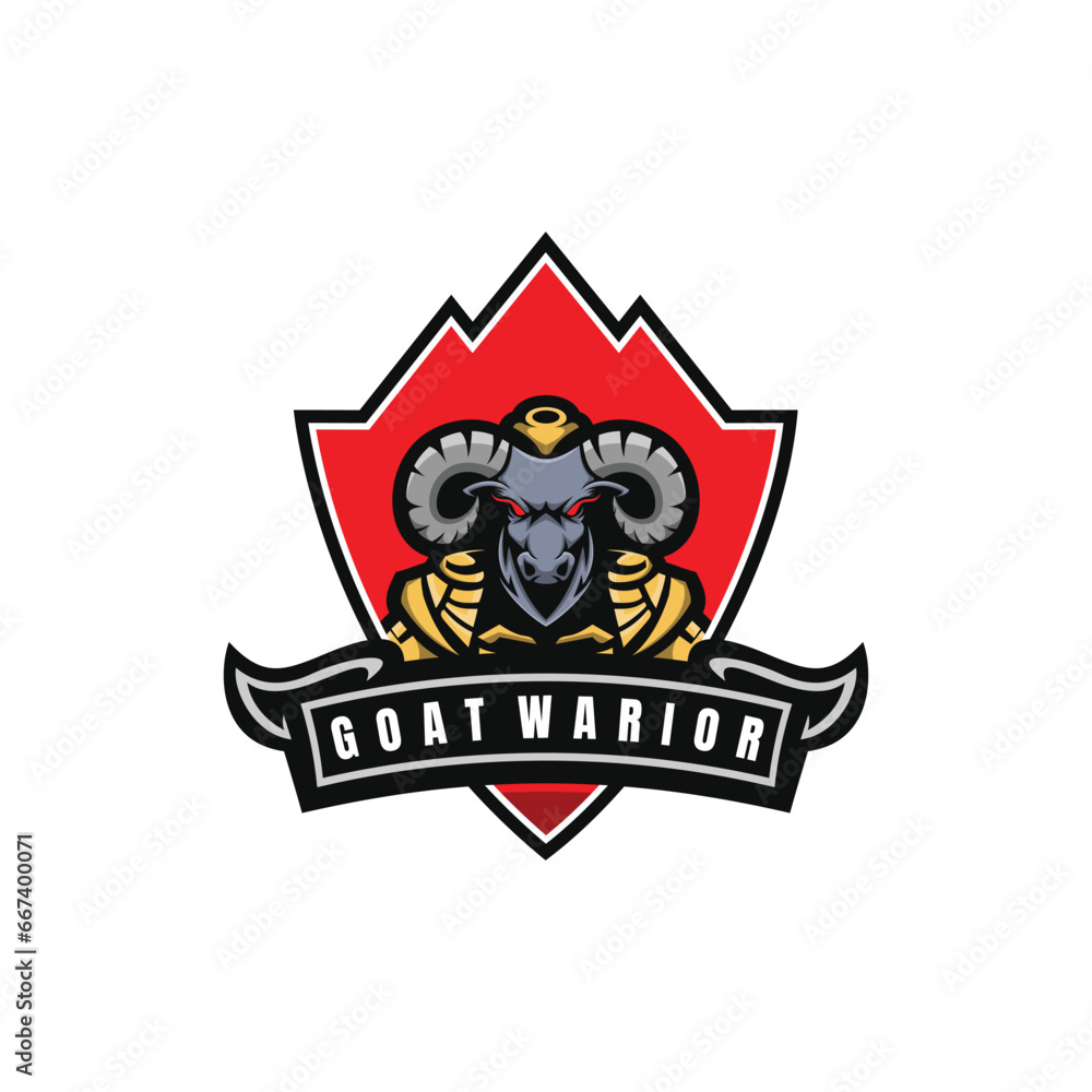 Illustration Head Goat Mascot Logo Illustration Head Goat Mascot Logo