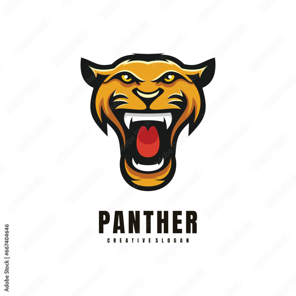 Illustration Head Panther Mascot Logo Illustration Head Panther Mascot Logo