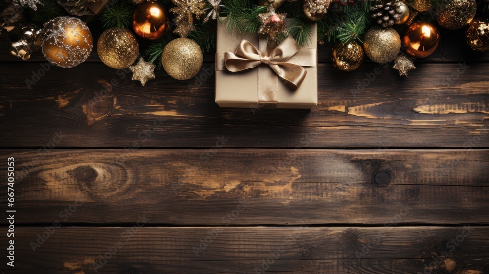 christmas decoration on wooden background christmas decoration on wooden background