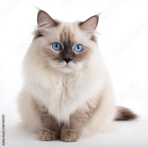 Elegant Siamese Cat in Studio Portrait,portrait of a cat