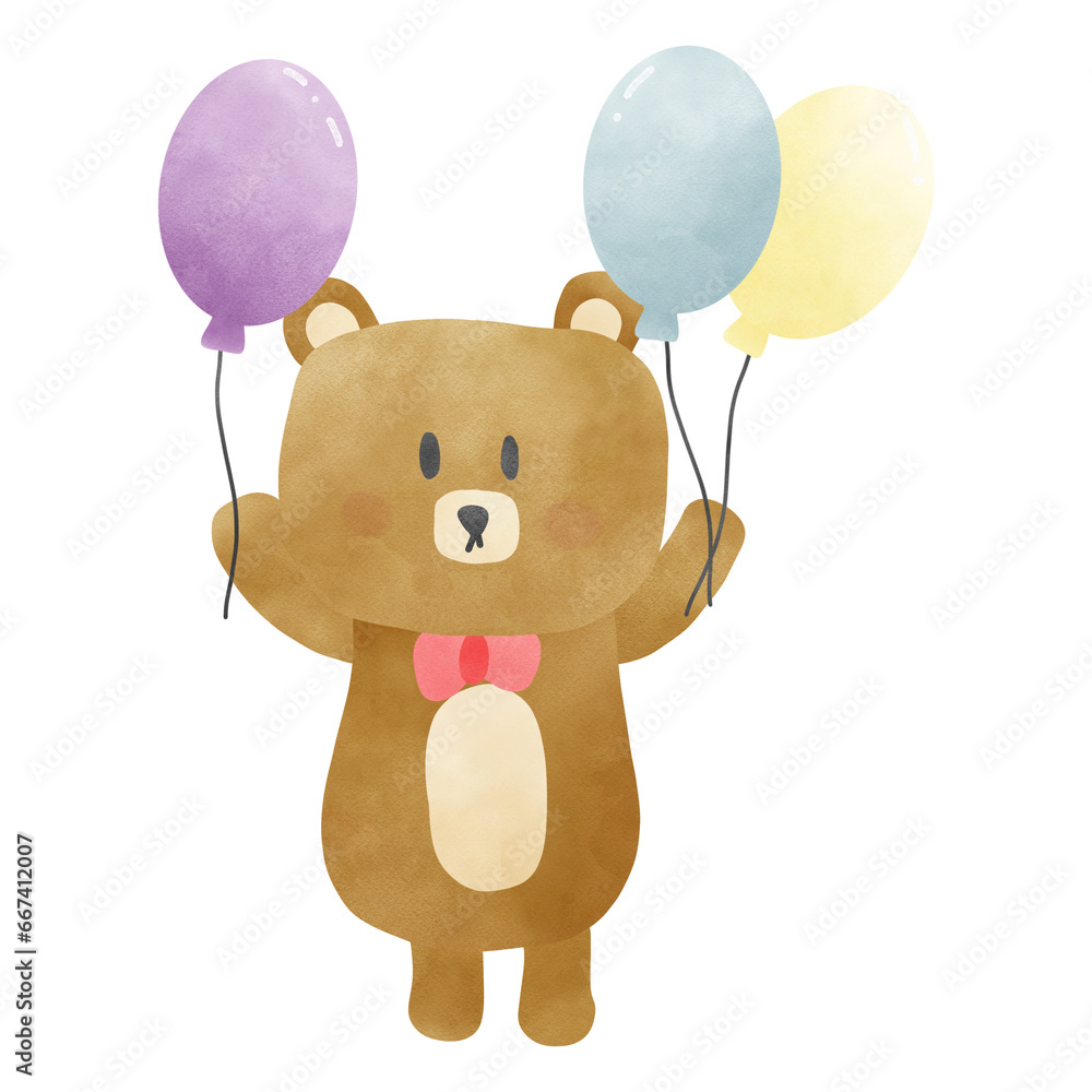 Naklejka premium Bear characters on background 