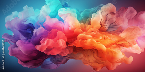 Fluid Color Abstract Background Amazing Effect 3d Rendering