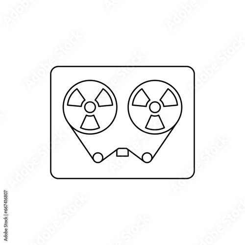 Audion tape recording icon design. isolated on white background. vector illustration