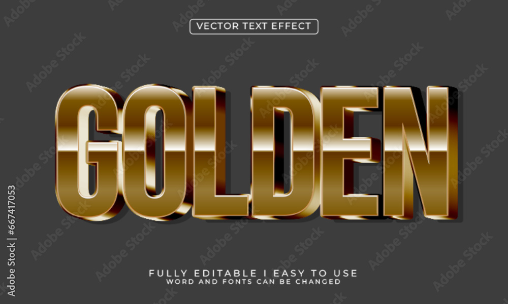 3d editable golden text effect style 3d editable golden text effect style
