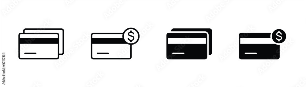 credit card & payment icon set. vector illustration credit card & payment icon set. vector illustration