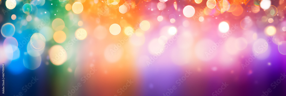 rainbow Abstract background with copy space, bokeh lights on celebration rainbow Abstract background with copy space, bokeh lights on celebration