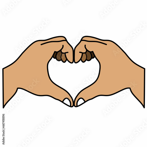 Human hands gesture showing a heart shape isolated on a white background. Feelings and emotions. 